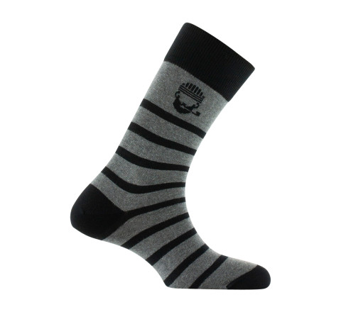 Mi-chaussettes en coton motif Marin MADE IN FRANCE