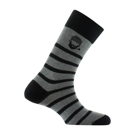 Mi-chaussettes en coton motif Marin MADE IN FRANCE