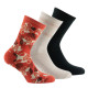 Lot de 3 paires de mi-chaussettes motifs Flowers