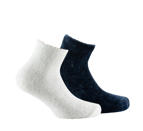 Lot de 2 paires de socquettes cocooning en polyester