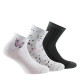 Lot de 3 paires de socquettes en coton motif papillon