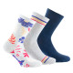 Lot de 3 paires de mi-chaussettes motif floral