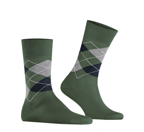 Chaussettes Manchester en coton fil d'écosse bio Vert