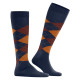 Chaussettes hautes Edinburgh en laine Royal blue