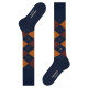 Chaussettes hautes Edinburgh en laine Royal blue