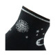 Socquettes en coton motif all over céleste MADE IN FRANCE