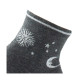 Socquettes en coton motif all over céleste MADE IN FRANCE