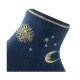 Socquettes en coton motif all over céleste MADE IN FRANCE