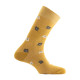 Mi-chaussettes jersey en coton all over de feuilles