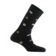 Mi-chaussettes jersey en coton all over de feuilles