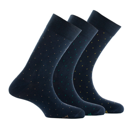 Lot de 3 paires de mi-chaussettes en coton Plumetis