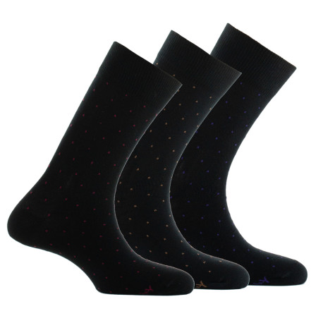 Lot de 3 paires de mi-chaussettes en coton Plumetis