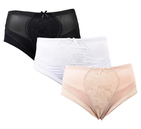 Lot de 3 culottes gainantes avec dentelle