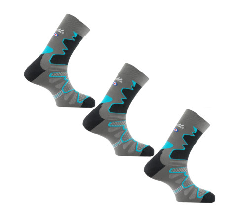 Lot de 3 paires de mi chaussettes Double-Trek pour randonnée