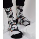 Chaussettes imprimées motif pingouins en coton