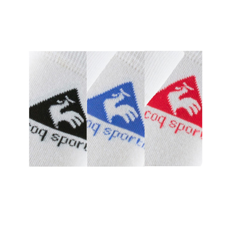 Chaussettes homme blanc 43/46 LE COQ SPORTIF : le lot de 3 paires de  chaussettes à Prix Carrefour